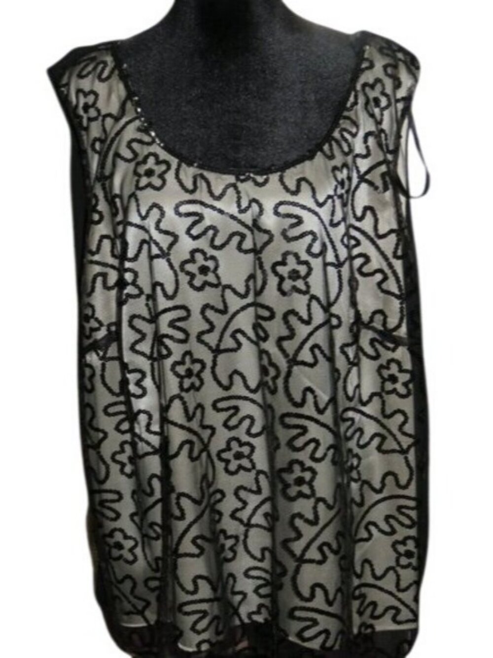 Dana Kay Hand Beaded Sleeveless Blouse 4X Plus size 26